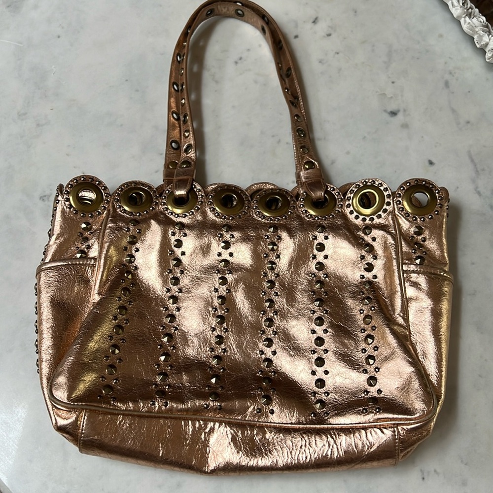 Isabela Fiore Metalic Leather Bag